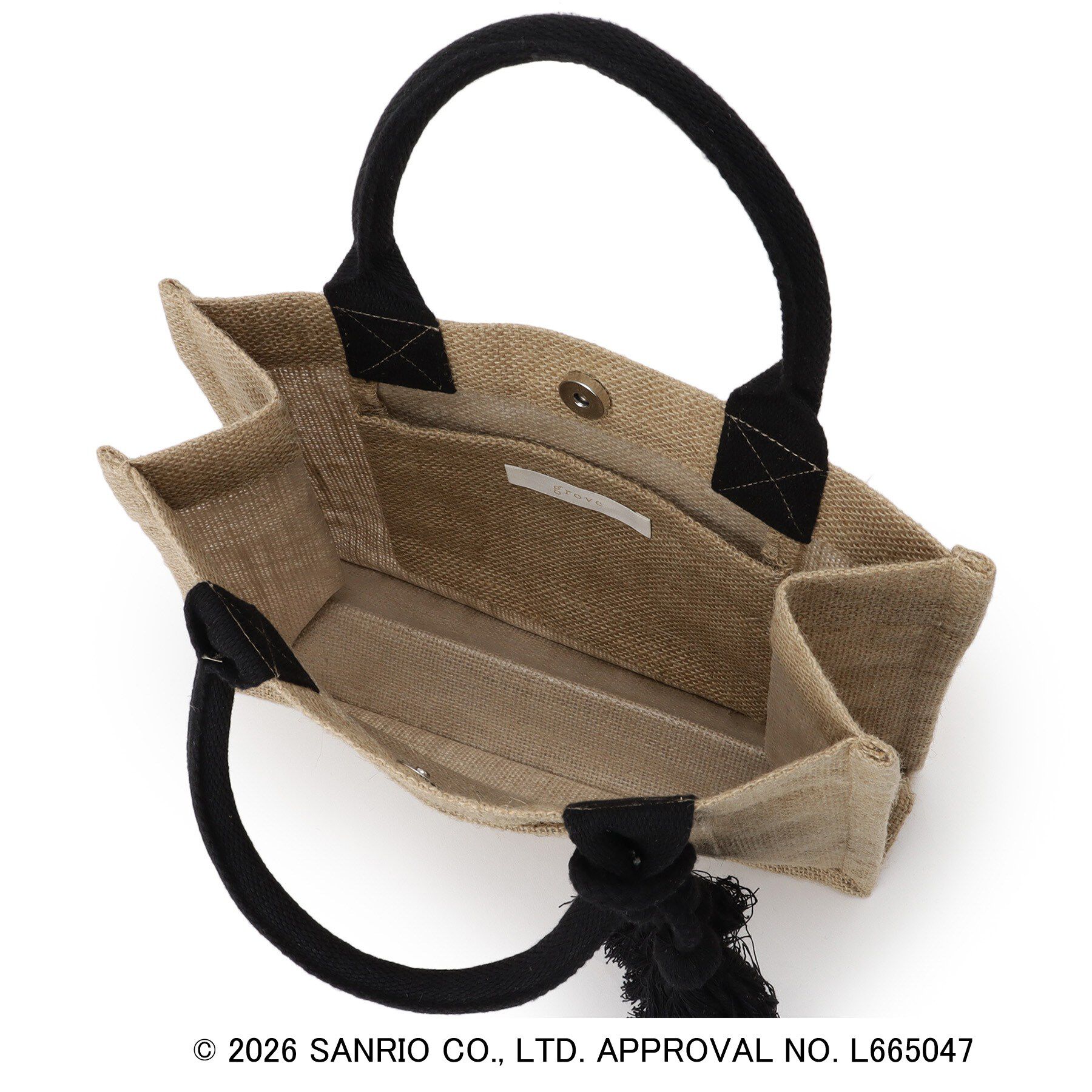 grove「【ハローキティ】ジュートタッセルトート」|トートバッグ|