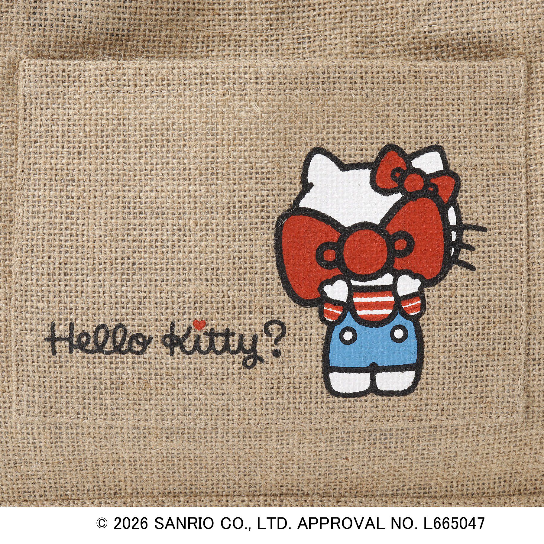 grove「【ハローキティ】ジュートタッセルトート」|トートバッグ|