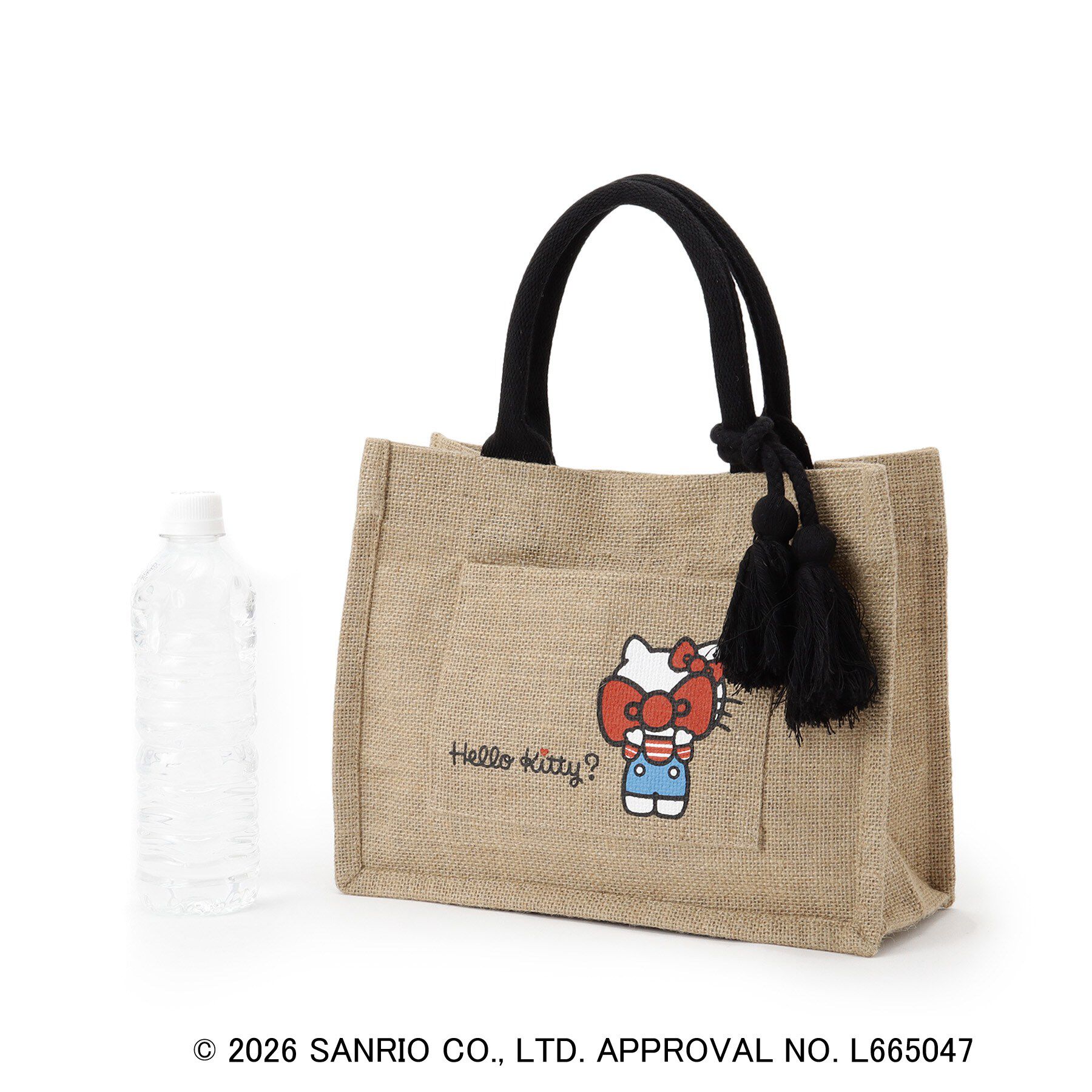 grove「【ハローキティ】ジュートタッセルトート」|トートバッグ|