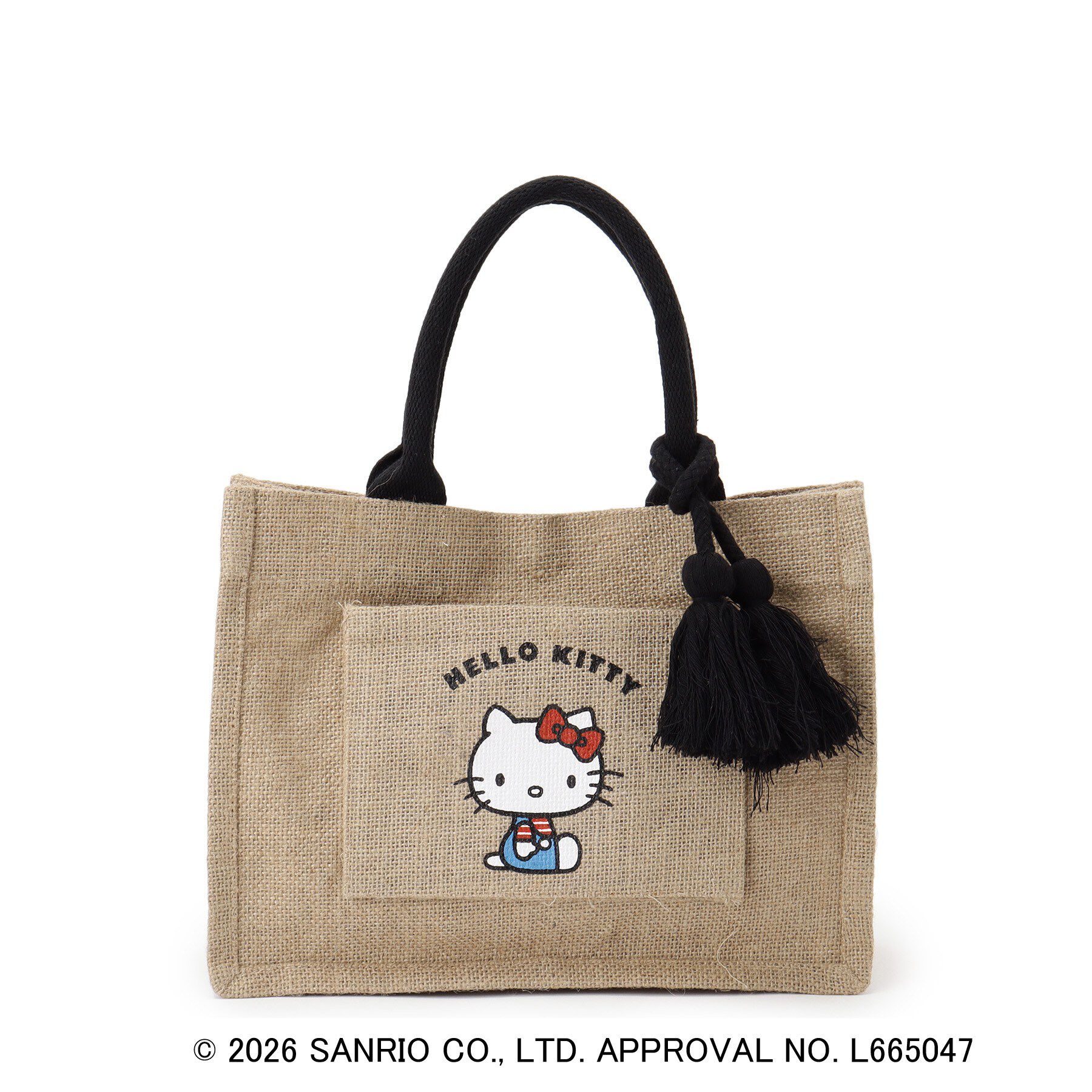 grove「【ハローキティ】ジュートタッセルトート」|トートバッグ|