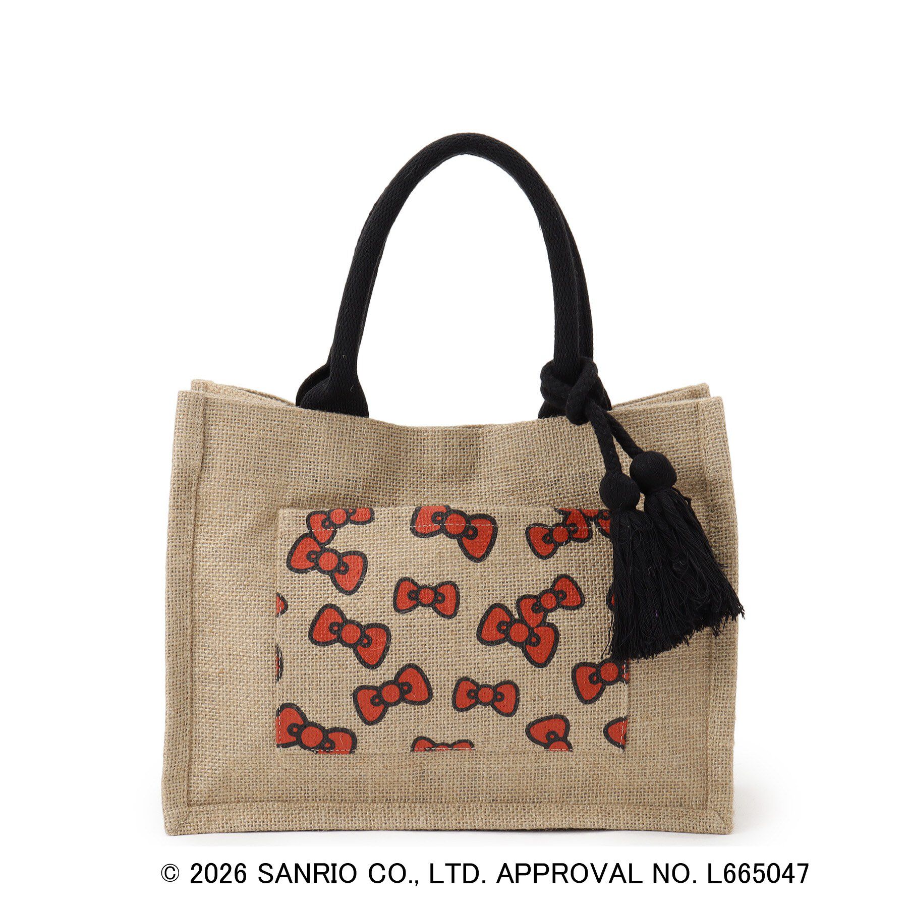 grove「【ハローキティ】ジュートタッセルトート」|トートバッグ|