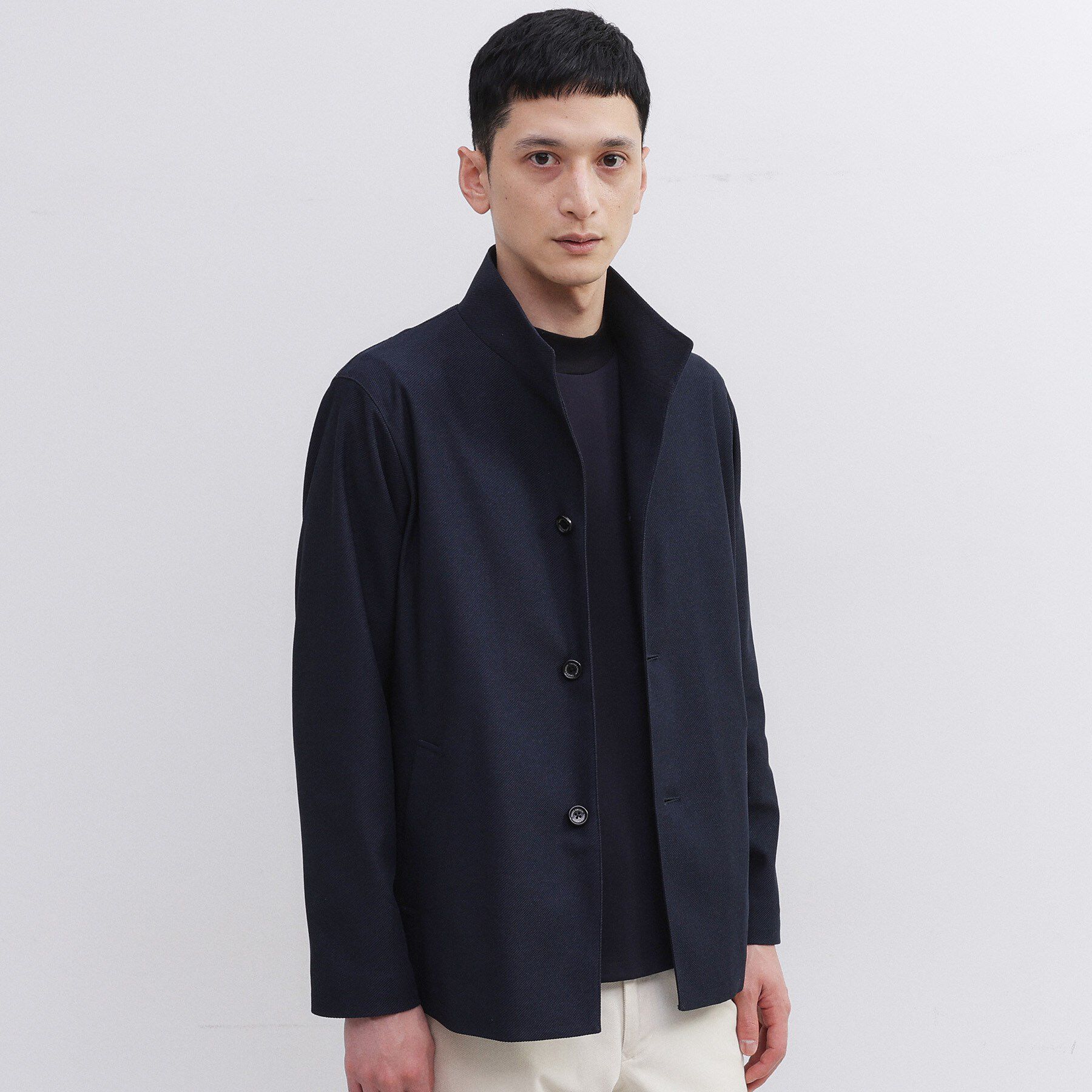 TAKEO KIKUCHI「ツイルジャージー イタリアンカラージャケット」|ブルゾン・スタジャン|