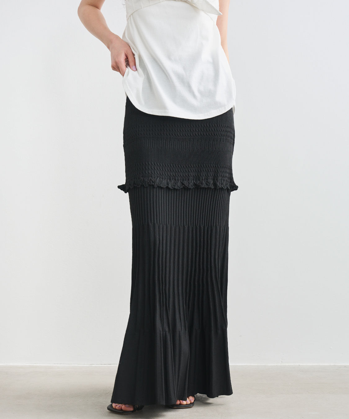 COCO DEAL「柄編みニットマーメイドスカート」|スカート|