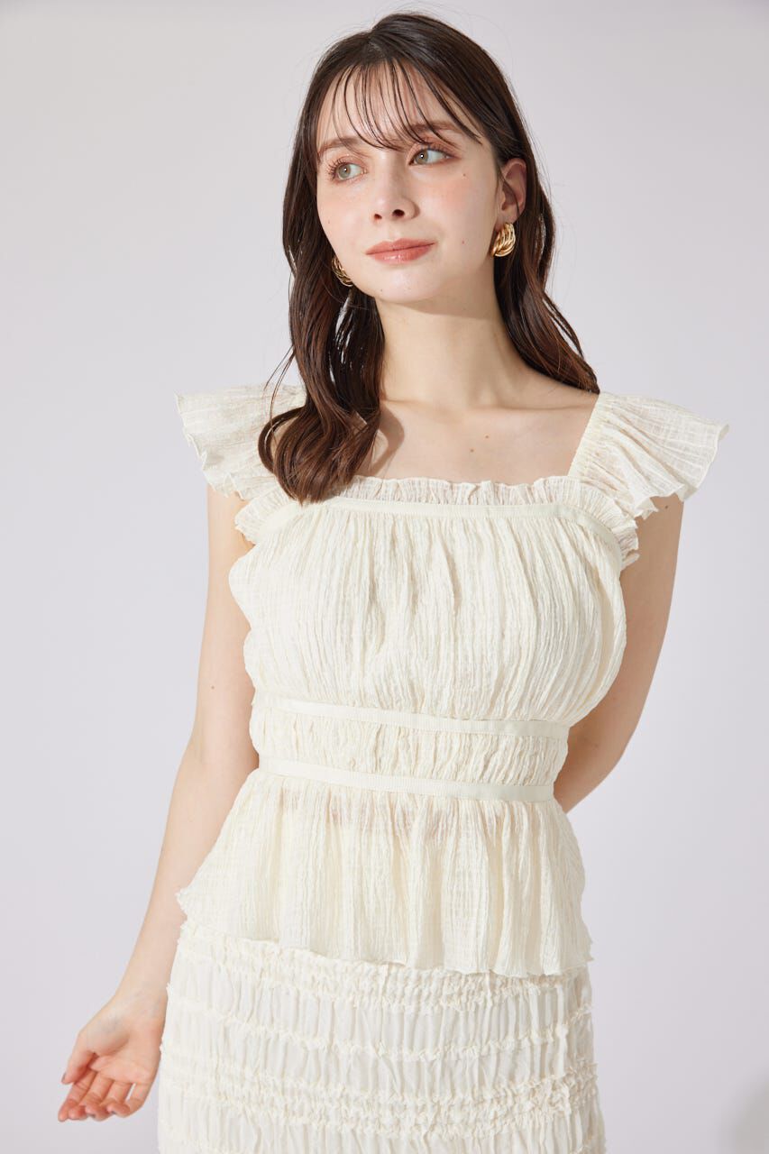 rienda「フリルギャザートップス」|シャツ・ブラウス|