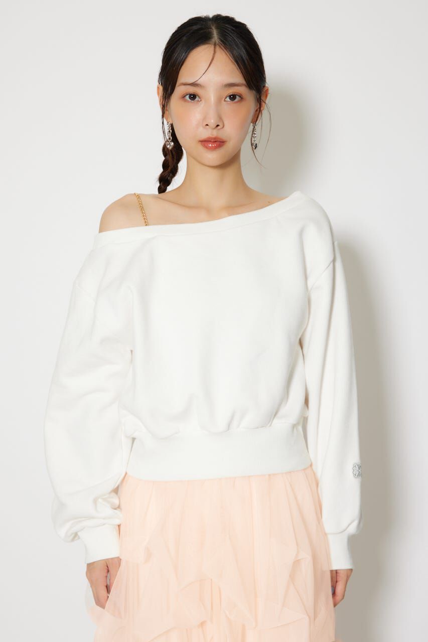 rienda「ワンショルダーボリュームスウェットトップス」|Tシャツ・カットソー|