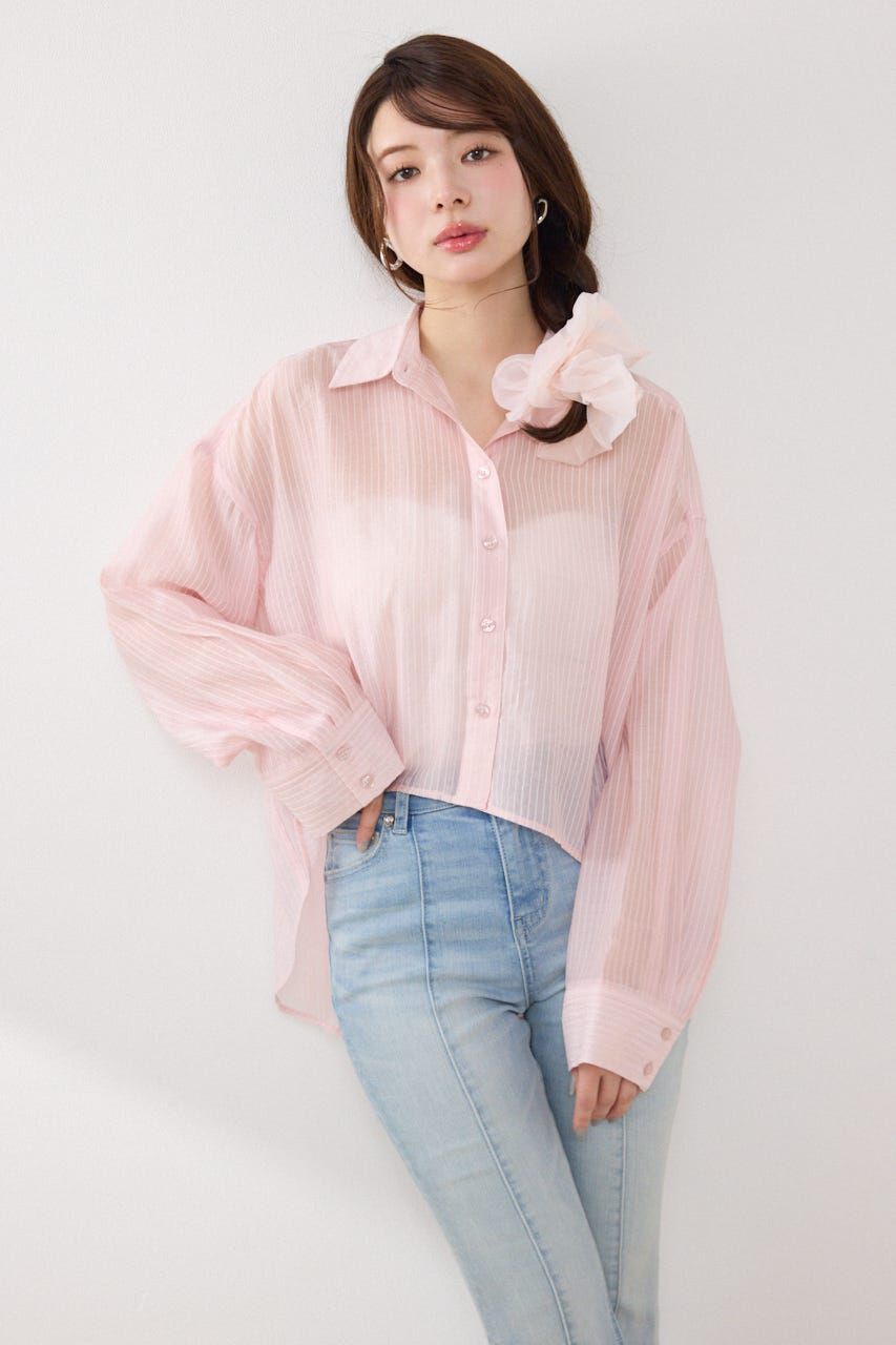 rienda「アシンメトリーストライプシャツ」|シャツ・ブラウス|PNK
