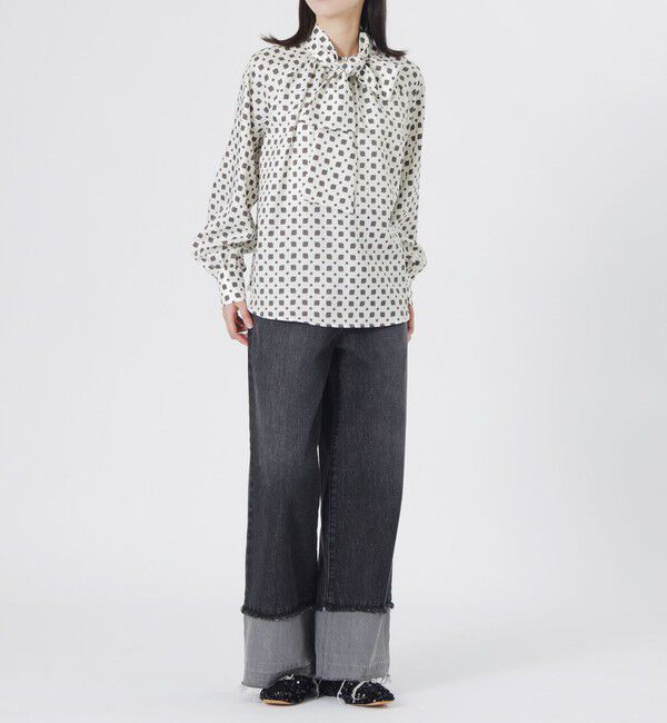  「ジオメトリックリボンブラウス」|シャツ・ブラウス|