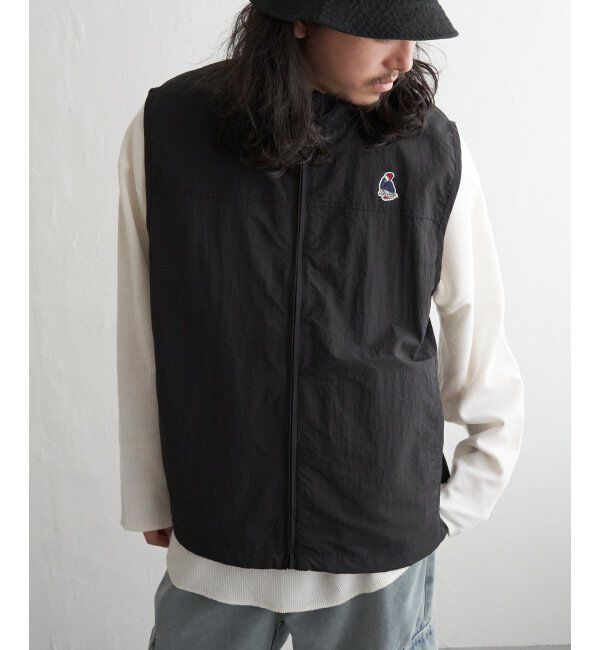 VENCE share style「Red Cap Girl レッドキャップガール ワッペン付きナイロンジップベスト」|その他|ブラック