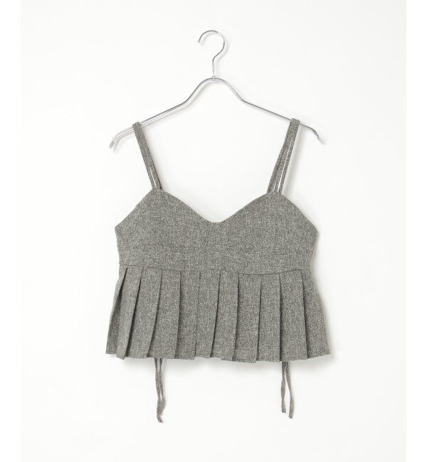 VENCE share style「サマーツイードプリーツキャミソール」|シャツ・ブラウス|