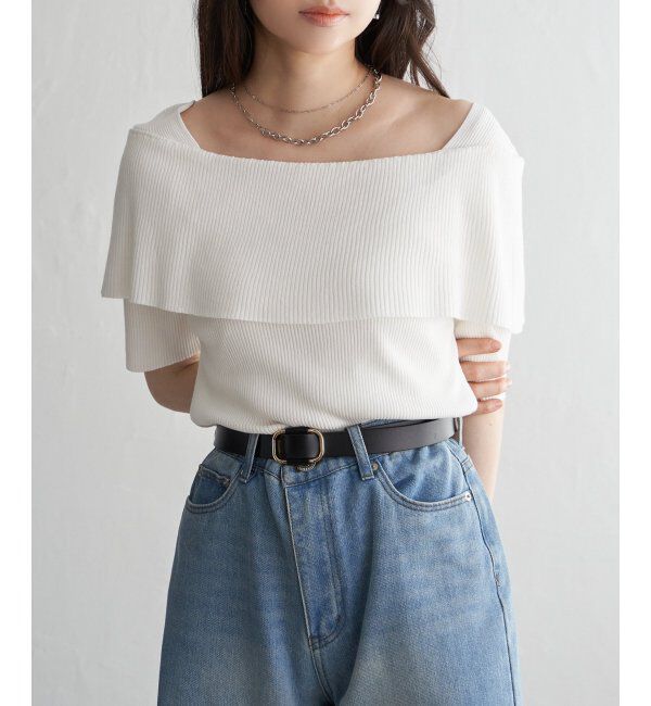 VENCE share style「オフショルニットプルオーバー」|ニット・セーター|