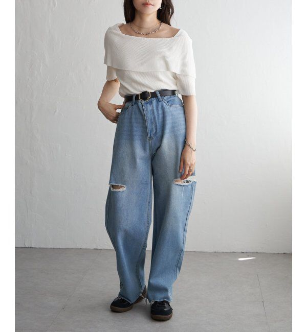 VENCE share style「オフショルニットプルオーバー」|ニット・セーター|