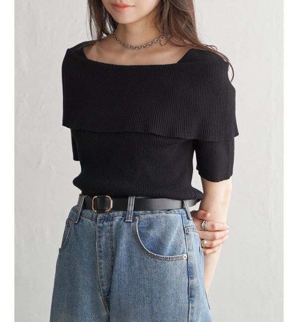 VENCE share style「オフショルニットプルオーバー」|ニット・セーター|