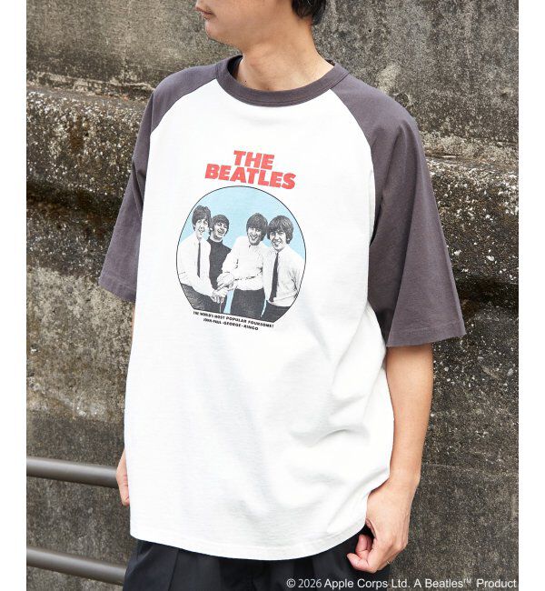 VENCE share style「THE BEATLES ザ ビートルズ レコードラグランTシャツ」|Tシャツ・カットソー|チャコール