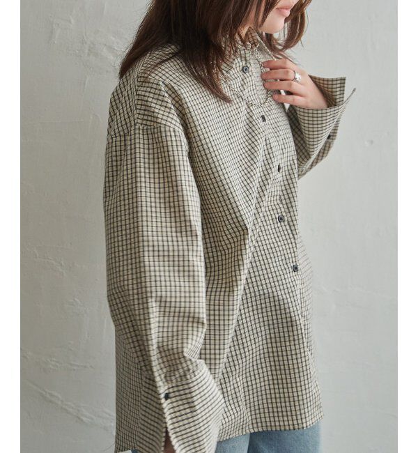 VENCE share style「チェックオーバーサイズPKシャツ」|シャツ・ブラウス|