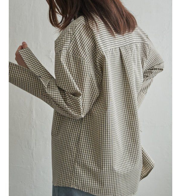 VENCE share style「チェックオーバーサイズPKシャツ」|シャツ・ブラウス|