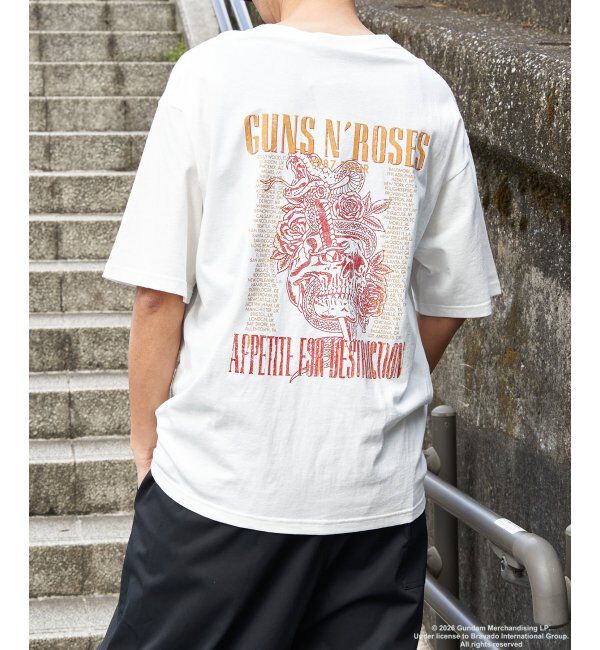 VENCE share style「Guns N' Roses ガンズ・アンド・ローゼズ バンドT」|Tシャツ・カットソー|ホワイト