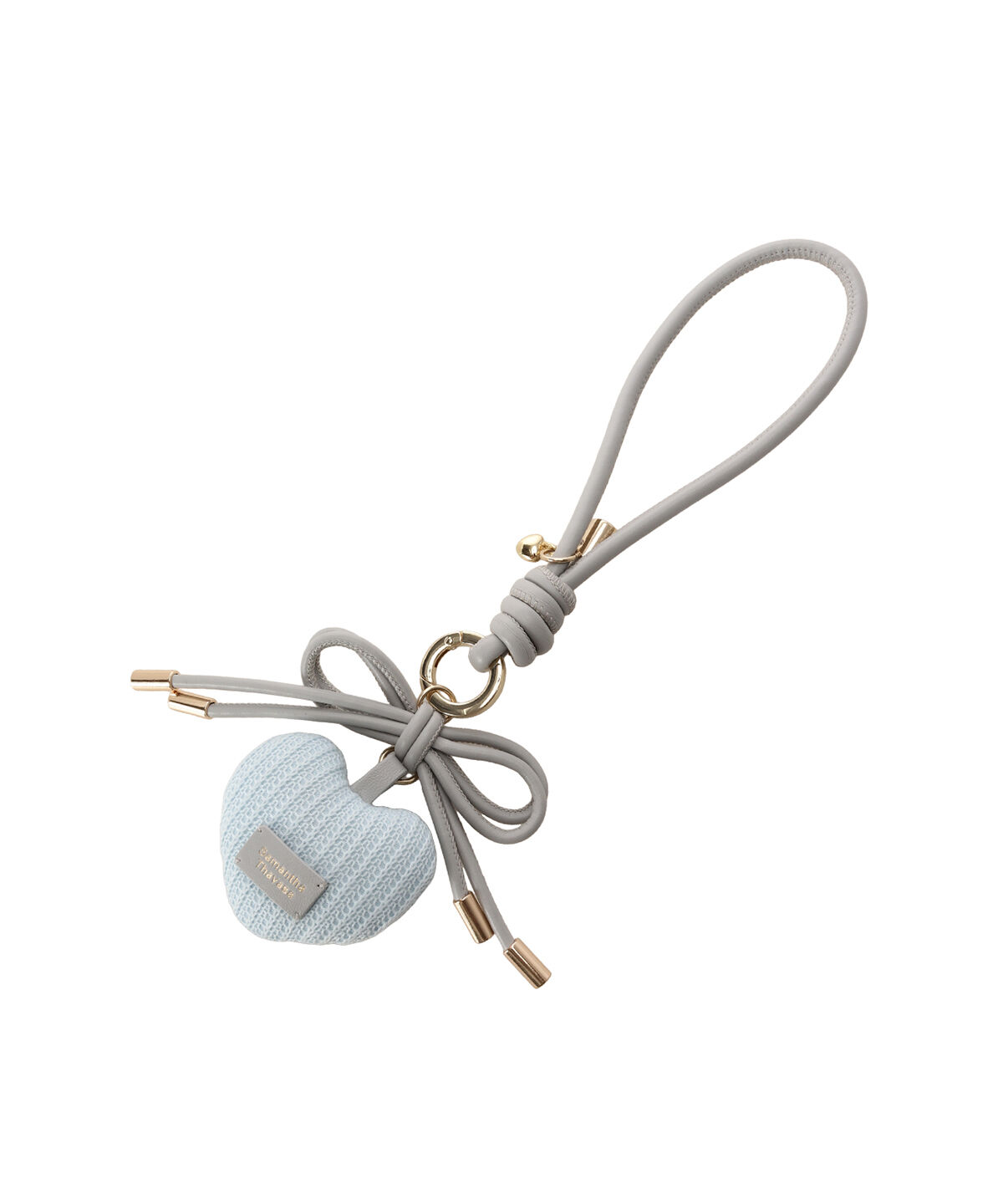 Samantha Thavasa「ハートモチーフリボンバッグチャーム」|チャーム・キーホルダー|ライトブルー
