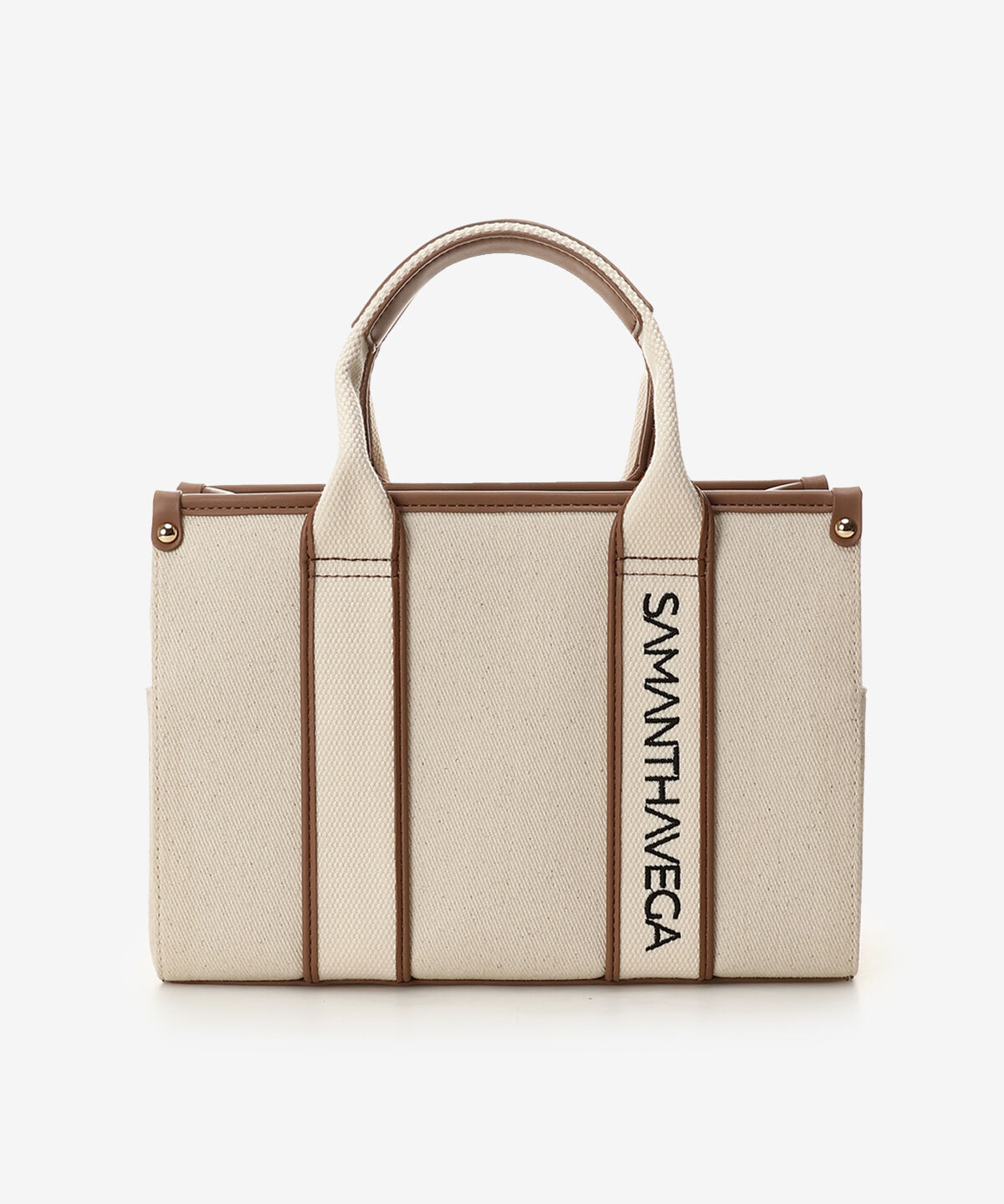 Samantha Vega「ロゴテープキャンバスハンドバッグ（小）」|ハンドバッグ|オフホワイト