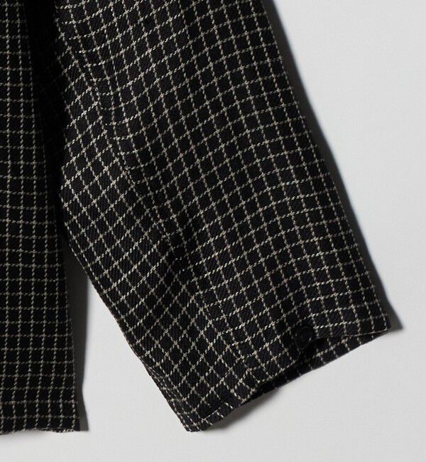 UNITED ARROWS「リネン/ナイロン チェック ユーティリティシャツ」|シャツ・ブラウス|