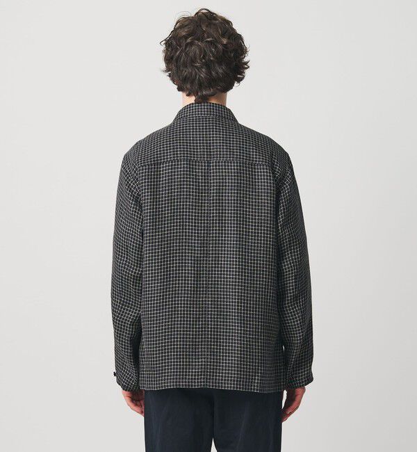 UNITED ARROWS「リネン/ナイロン チェック ユーティリティシャツ」|シャツ・ブラウス|