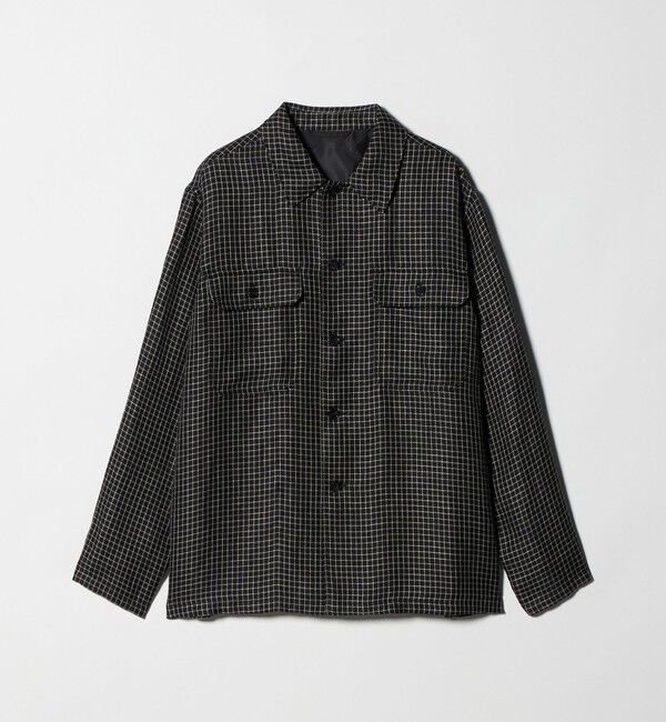 UNITED ARROWS「リネン/ナイロン チェック ユーティリティシャツ」|シャツ・ブラウス|