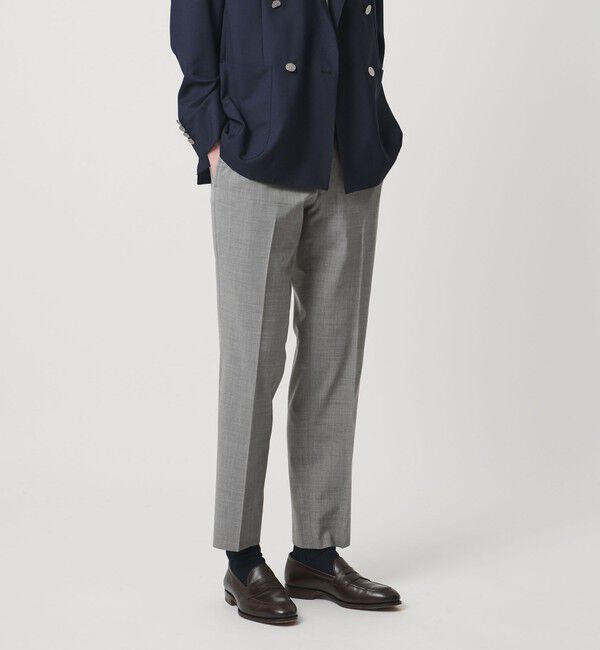 UNITED ARROWS「トロピカル サイドエクステンド ノープリーツ スラックス COMFORT EASY‐MODEL ウォッシャブル タテヨコス」|スラックス|