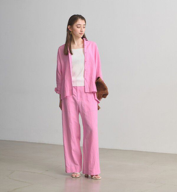 UNITED ARROWS「リネン パッチポケット イージーパンツ ‐ウォッシャブル‐」|チノ|