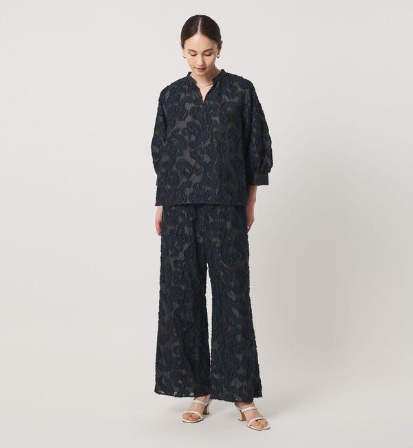 UNITED ARROWS「カット ジャガード ストレート パンツ ‐ウォッシャブル‐」|チノ|