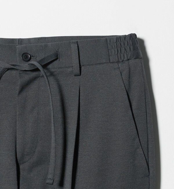 UNITED ARROWS「ジャージー スリムテーパード サイドシャーリング 1プリーツ スラックス」|スラックス|