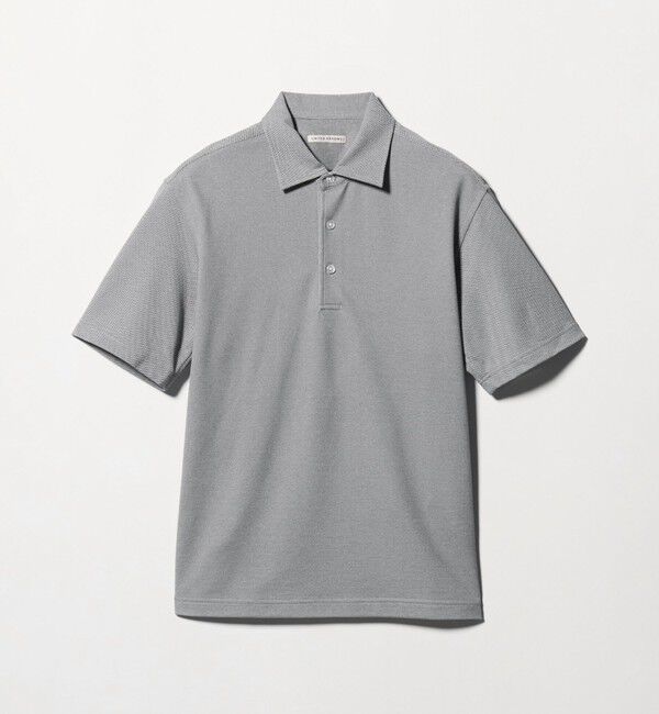 UNITED ARROWS「カノコ ワンピースカラー ポロシャツ COMFORT EASY-MODEL 抗菌防臭」|ポロシャツ|LT.GRAY
