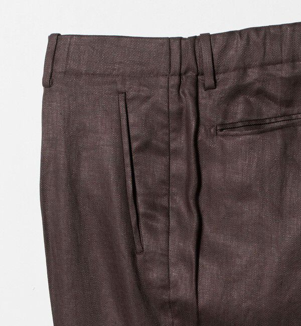 UNITED ARROWS「リネン ツイル １プリーツ リラックス テーパード イージースラックス」|スラックス|