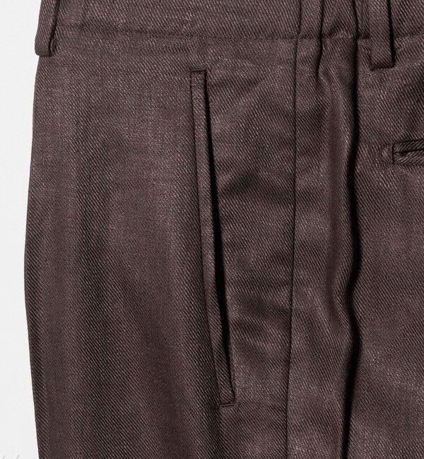 UNITED ARROWS「リネン ツイル １プリーツ リラックス テーパード イージースラックス」|スラックス|