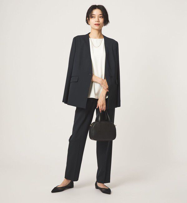 UNITED ARROWS green label relaxing「クルーネック ショートスリーブ ブラウス マシンウォッシャブル UVカット」|シャツ・ブラウス|