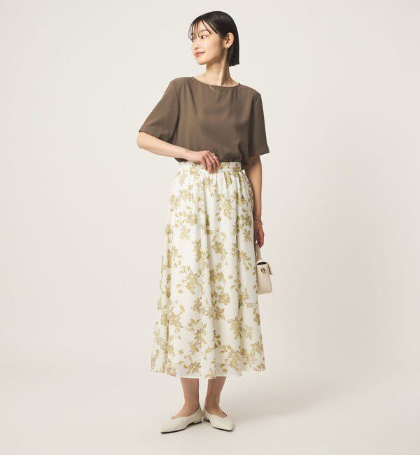 UNITED ARROWS green label relaxing「クルーネック ショートスリーブ ブラウス マシンウォッシャブル UVカット」|シャツ・ブラウス|