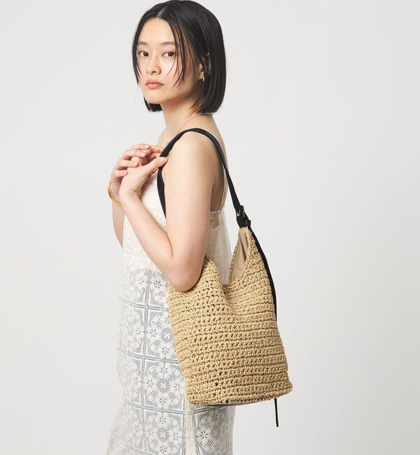 UNITED ARROWS green label relaxing「ペーパーコード ショルダーバッグ」|かごバッグ|