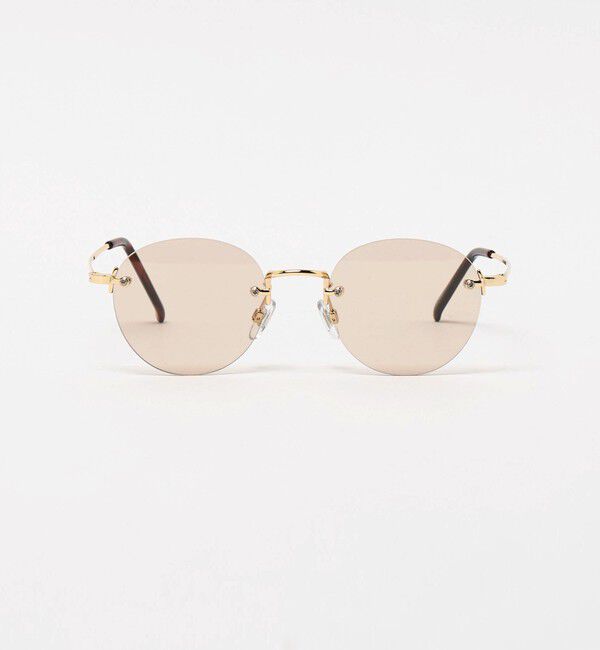 UNITED ARROWS green label relaxing「GLR メタル リムレス ファッション用グラス」|サングラス|DK.BROWN