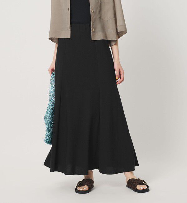 BEAUTY&YOUTH UNITED ARROWS「麻ブレンド バイアス フレアスカート ウォッシャブル」|フレア|BLACK