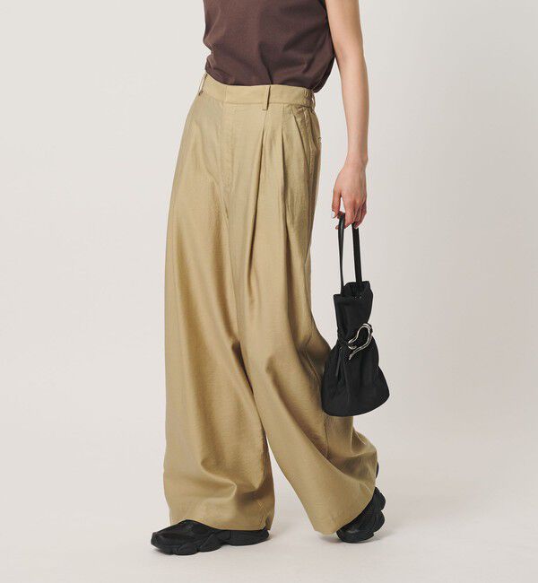 BEAUTY&YOUTH UNITED ARROWS「セルロースナイロン ツイル タック ワイドパンツ ウォッシャブル」|その他|