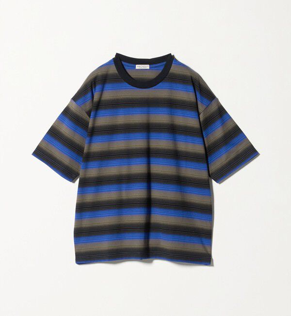 BEAUTY&YOUTH UNITED ARROWS「オンブレ ボーダー クルーネック Tシャツ」|Tシャツ・カットソー|NAVY