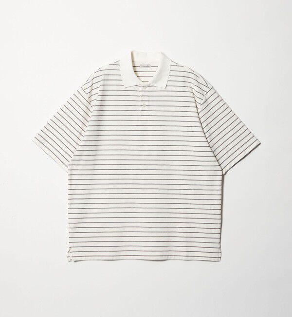 STEVEN ALAN「＜Steven Alan＞ ツイスト ボーダー ポロシャツ」|ポロシャツ|OFF WHITE