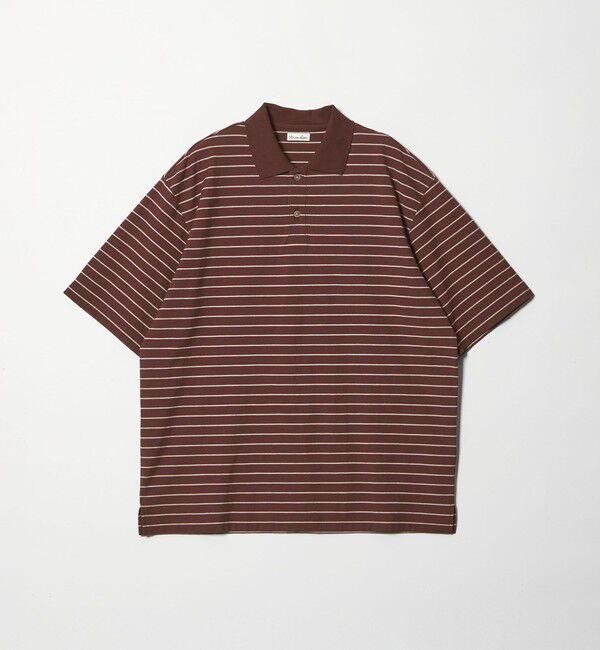 STEVEN ALAN「＜Steven Alan＞ ツイスト ボーダー ポロシャツ」|ポロシャツ|DK.BROWN