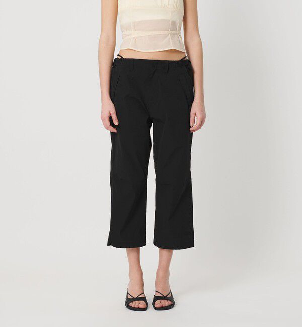 ATTISESSION「＜ATTISESSION＞フィールド クロップド パンツ」|チノ|BLACK
