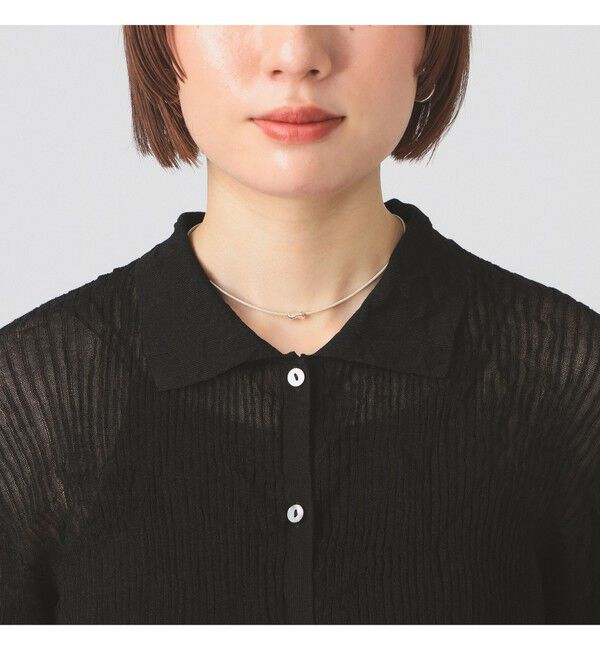 Ray BEAMS 「シアー リブ ニット ポロ カーディガン」|ニット・セーター|