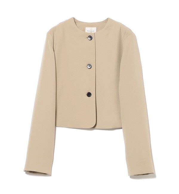 Demi-Luxe BEAMS 「クロップド クルーネック ジャケット」|ダッフルコート|BEIGE