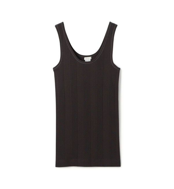 GALERIE VIE「コットンランダムリブ タンクトップ」|タンクトップ|17 チャコールグレー