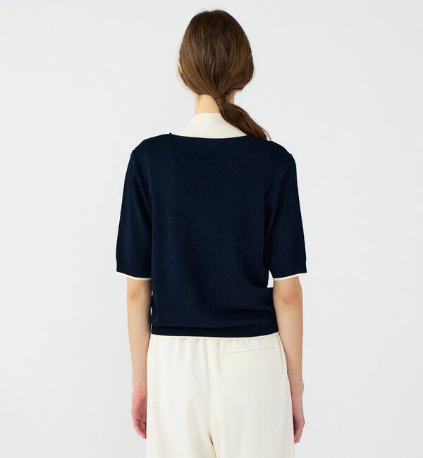 Ballsey「ストレッチタックドット ボウタイプルオーバー」|ニット・セーター|