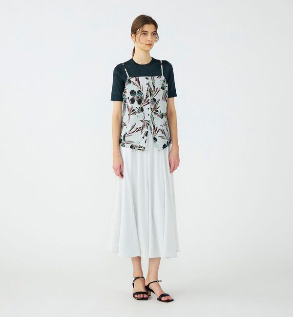 Ballsey「ライトウェイトサテン マーメイドスカート」|フレア|