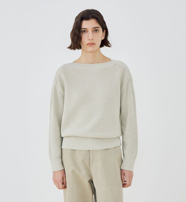 GALERIE VIE「フィッシャーマンズリブ ボートネックプルオーバー」|ニット・セーター|