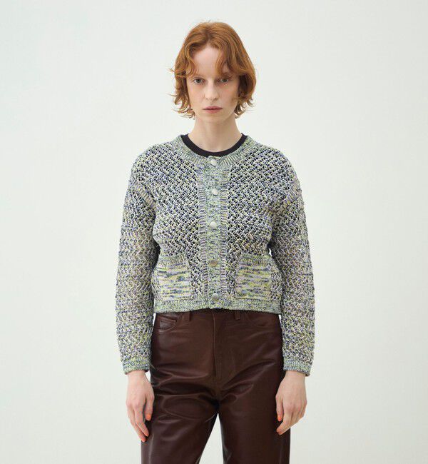 MACPHEE「ギマメッシュ クルーネックカーディガン」|カーディガン|