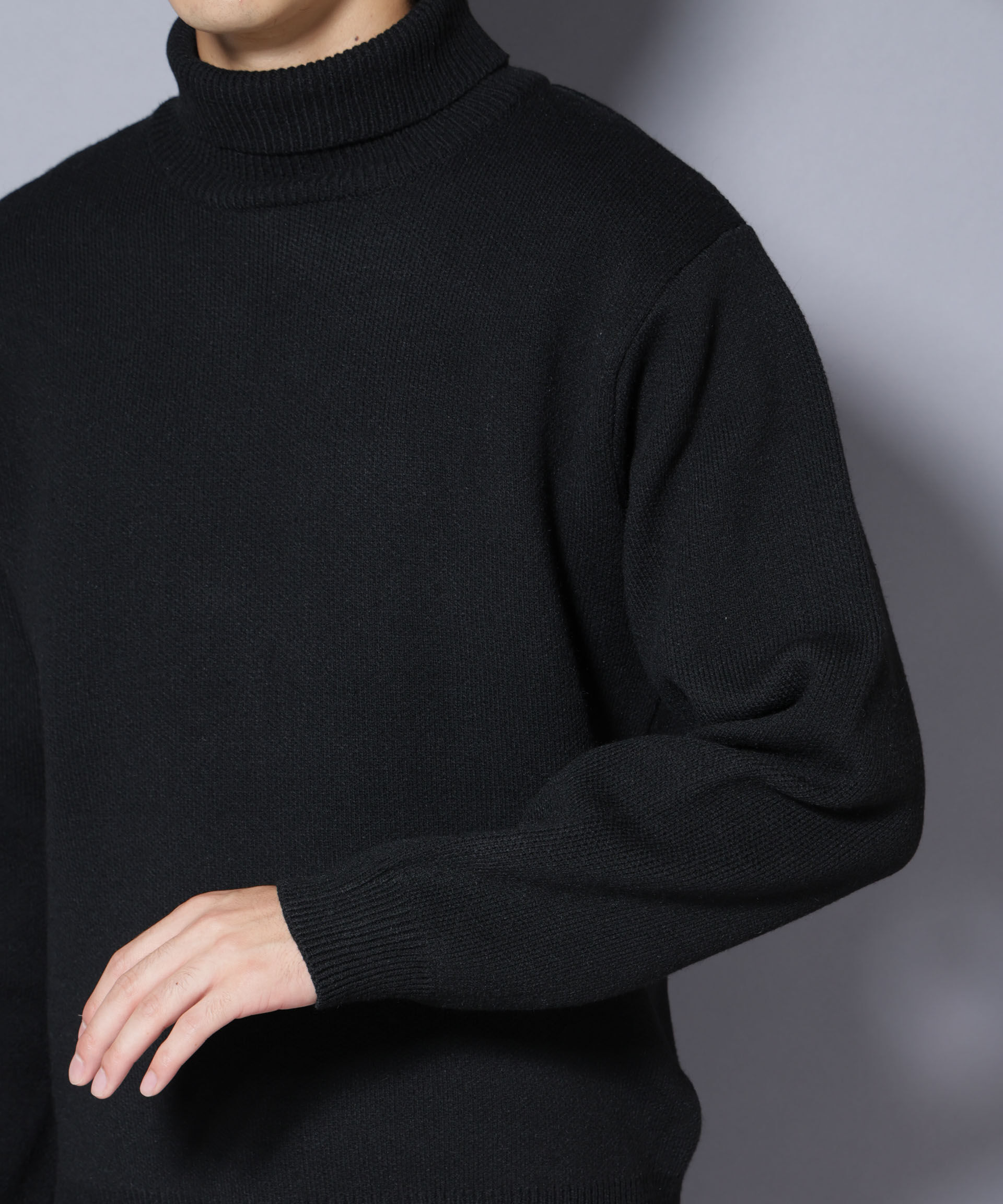 nano･universe「PBTストレッチタートルネックニット」|ニット・セーター|